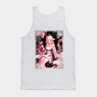 Yae Miko the Lamia (Snake Girl) doing her Fox Fingers Tank Top